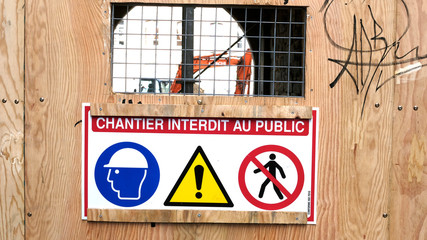 chantier interdit au public