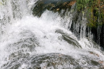 close up of Muskovici falls, Zrmanja river, Croatia