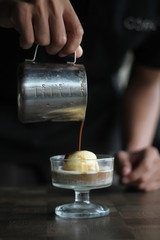 Pouring Coffee into Ice