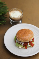 Coffee and Burger