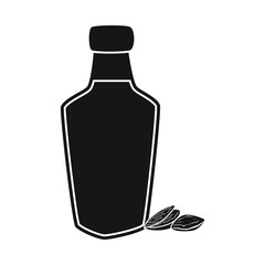 Vector illustration of pistachio and nut sign. Collection of pistachio and vitamin stock vector illustration.