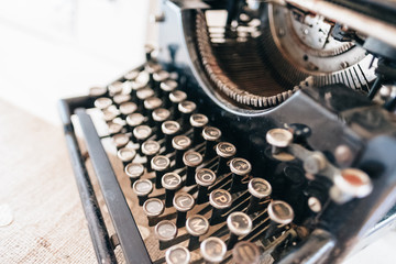 Rustic and vintage old typewriter