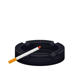 Vector illustration of ashtray  and glass logo. Collection of ashtray  and filter  stock vector illustration.