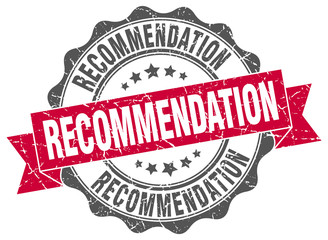 recommendation stamp. sign. seal