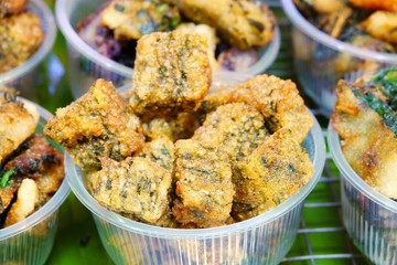 Fried Garlic Chive Dumplings, Steamed dumpling stuffed with garlic chives, garlic chives dim sum,...