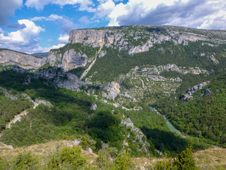 View on scenery Grand canyon du Verdon in Provence, France