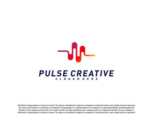 Medical Pulse or Wave logo design concept.Health Pulse logo template vector. Icon Symbol