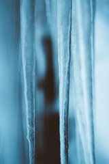 Obraz na płótnie Canvas Blue icicle