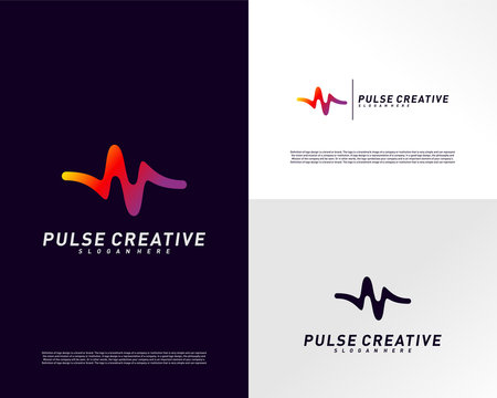 Medical Pulse or Wave logo design concept.Health Pulse logo template vector. Icon Symbol