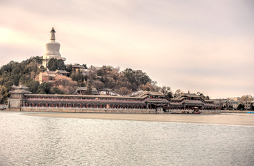 Beihai Park in winter, Beijing, China