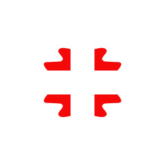 Obraz premium Medical logo design vector template with cross icon