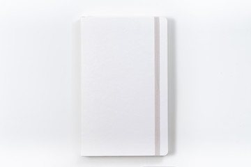 white notebook on white background with clipping path