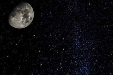 Fototapeta na wymiar moon in the starry sky