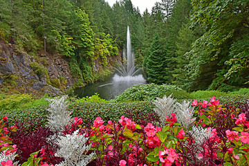 Fountain at Butchart Gardens Victoria, BC, Canada