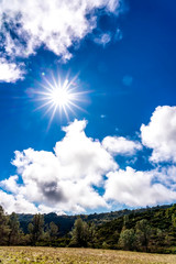 Sunburst in Coastal Mountain Range 