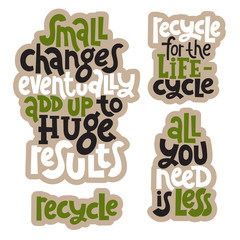 Fototapeta premium Green phrases about ecology
