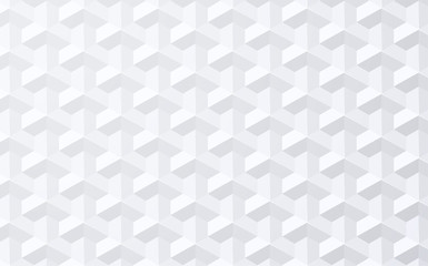 White abstract background with geometric pattern with 3d effect.