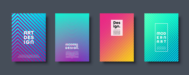 Abstract modern background. Geometric shapes and lines. Colorful neon gradient. Eps10 vector.