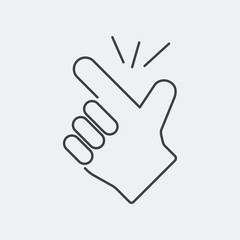 Hand in snapping gesture