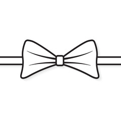 black bow tie icon- vector illustration