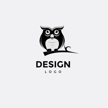 Vector logo design, owl icon