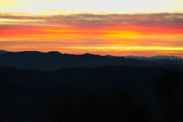 sunset from "monte calvo", Bologna hills