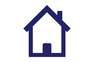 Home icon on white background vector illustration.