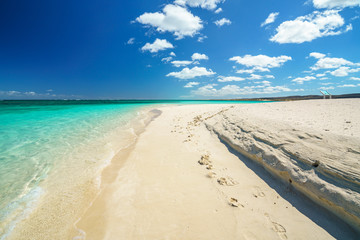 white sand on the beach of turquoise bay, cape range, western australia 11