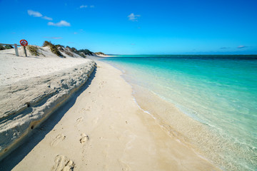 white sand on the beach of turquoise bay, cape range, western australia 15
