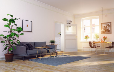 modern scandinavian living room design.