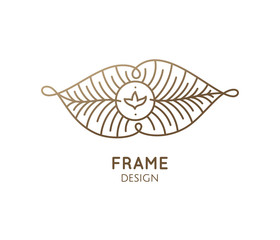 Abstract floral frame logo