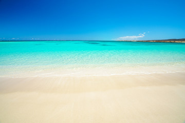 Fototapeta na wymiar white sand on the beach of turquoise bay, cape range, western australia 30