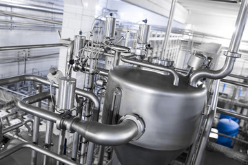 Modern industry equipment at factory manufacture background
