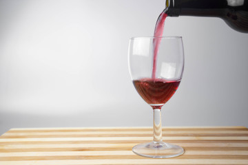 Red wine in the glass