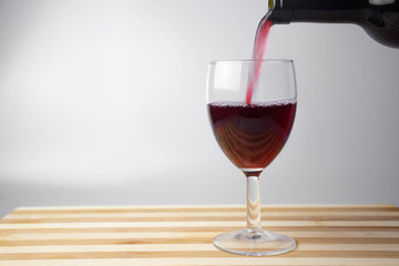 Red wine in the glass