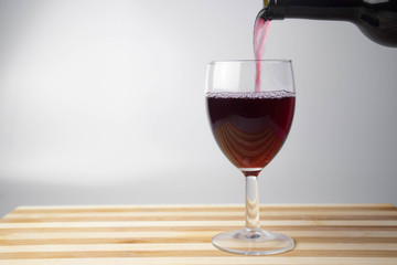 Red wine in the glass