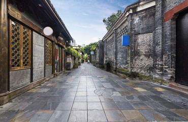 Obraz premium Old buildings in Kuan Alley and Zhai Alley, Chengdu, Sichuan
