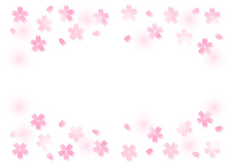Obraz na płótnie Canvas 桜の花のフレームイラスト