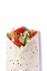 tortilla with chicken and vegetables