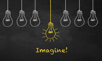Chalkboard Light Bulb - Imagine © Indiloo