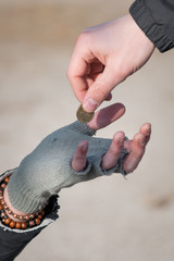 Homeless man needs money for food