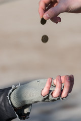 Homeless man needs money for food