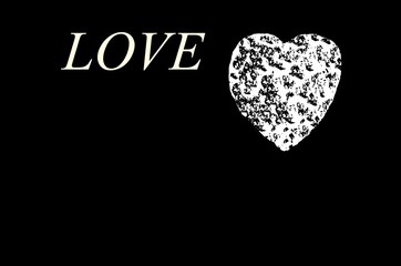 białe serce na czarnym tle  © agnes78