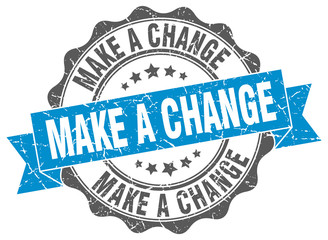 make a change stamp. sign. seal