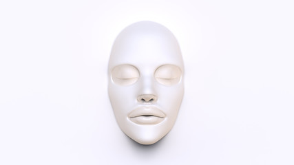 White Sheet mask 3D Render