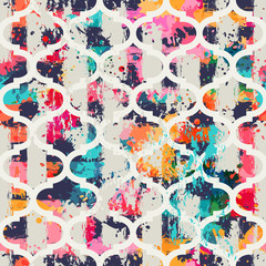 Template seamless geometric abstract pattern. Can be used on packaging paper, fabric, background for different images, etc.