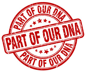 part of our dna red grunge stamp