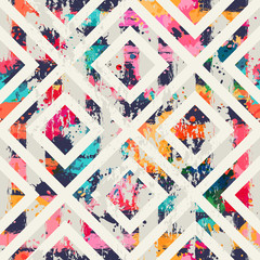 Template seamless geometric abstract pattern. Can be used on packaging paper, fabric, background for different images, etc.