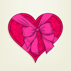 Template of postcards or invitations to St. Valentine's Day. Can be used for scrapbook, print and etc.