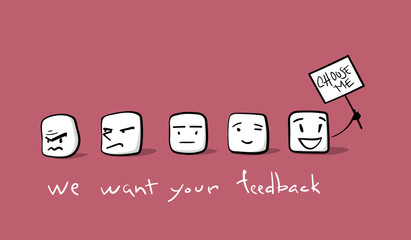 Rating feedback emojis